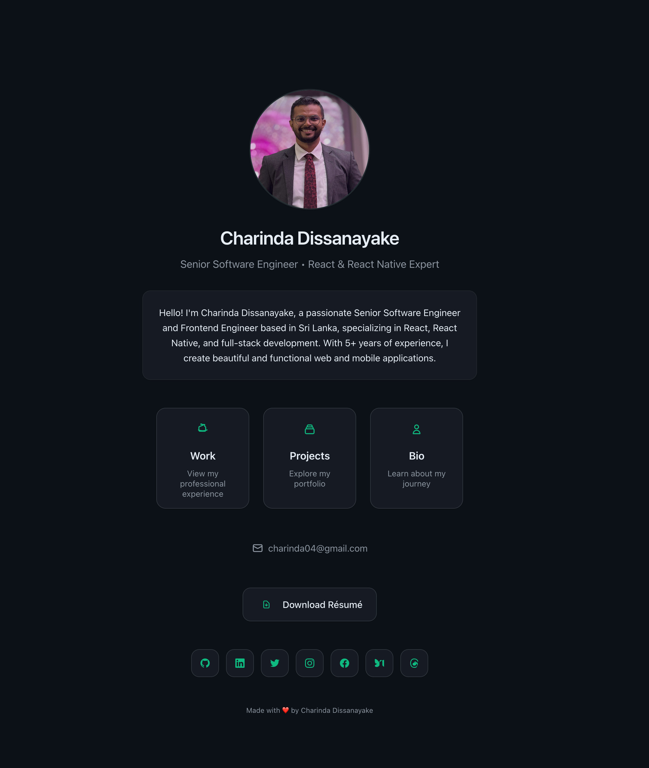 Personal webpage